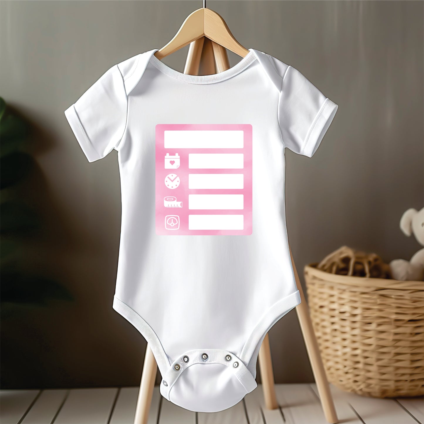 Babygrow - Newborn Writable Measurements (Hello World)