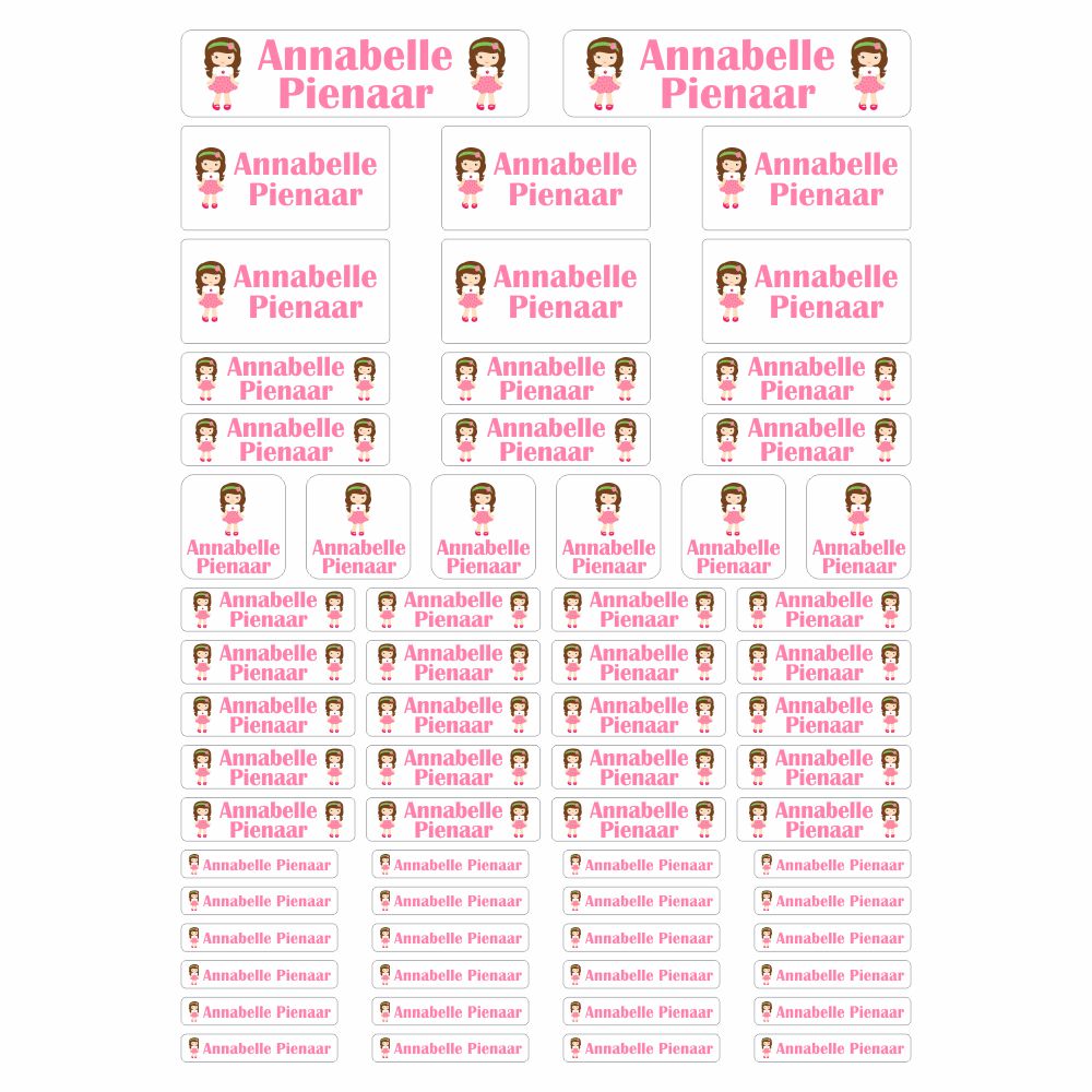 Stationary Stickers A4 Sheet (Variety sizes)