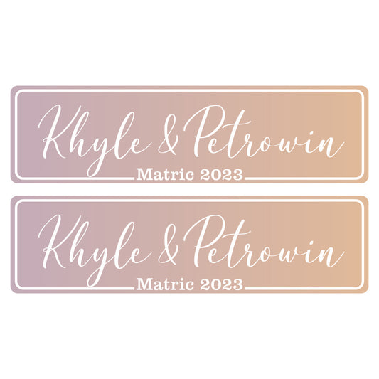 Number Plates (Ombré)