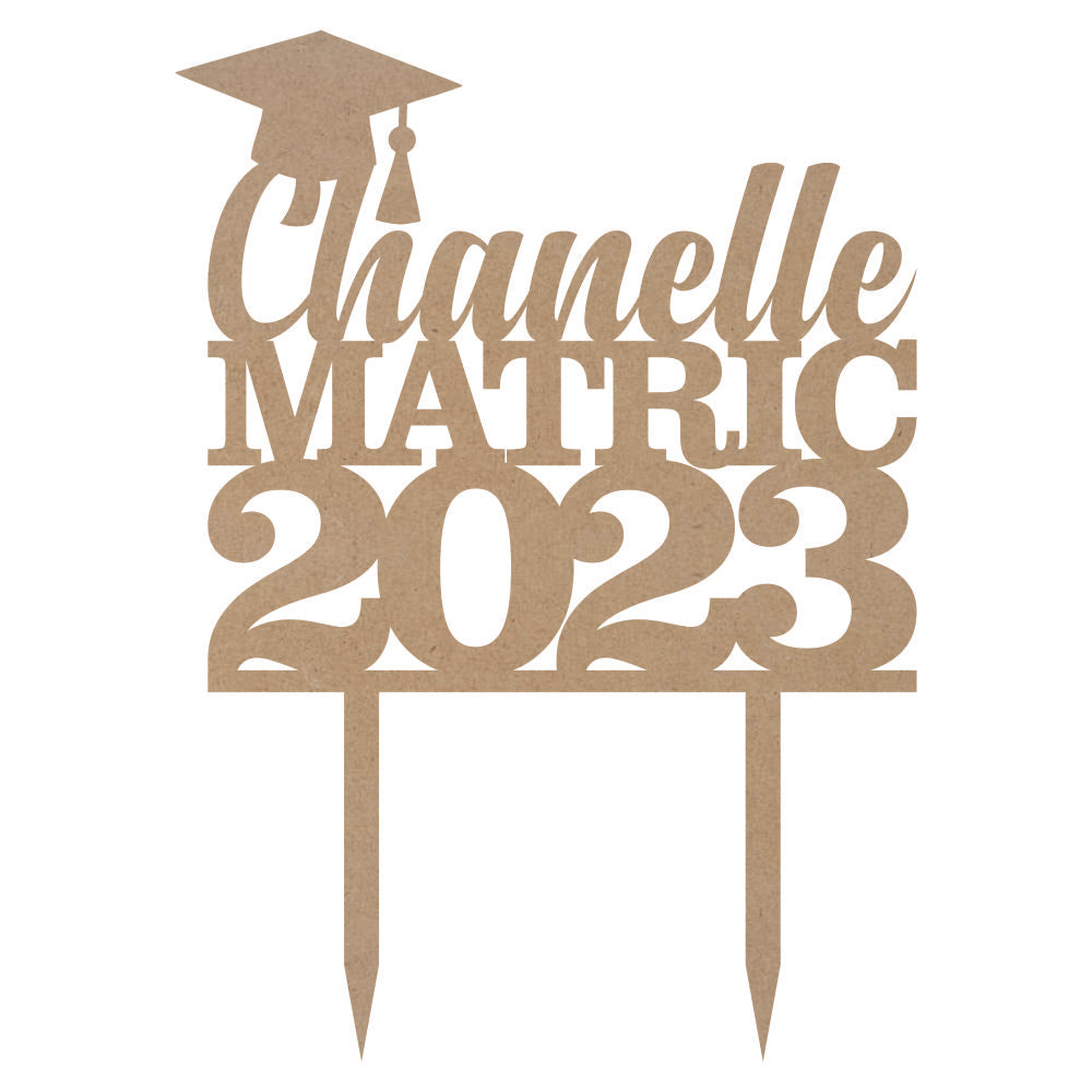 Cake Topper - Matric (Name&Year)