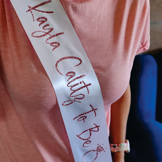 Sash White - Glitter Vinyl Cutouts