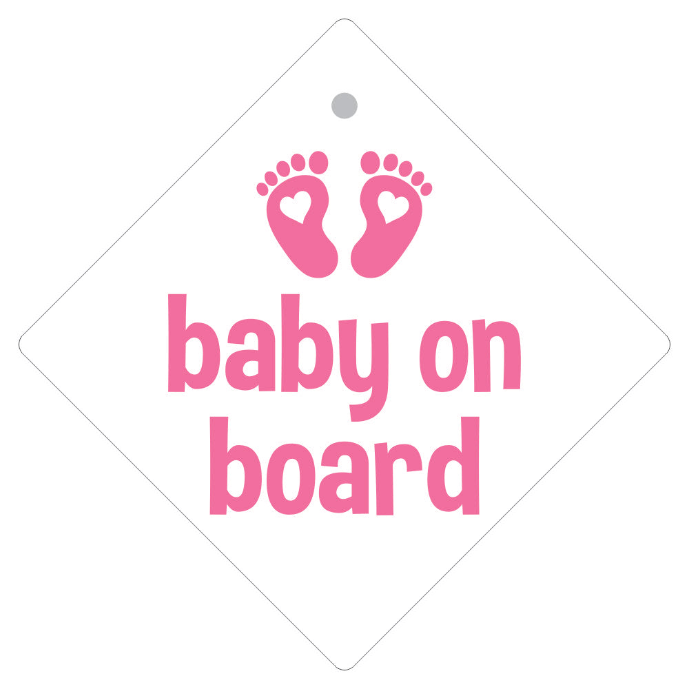 Baby On Board Sign Plastic (Feet)