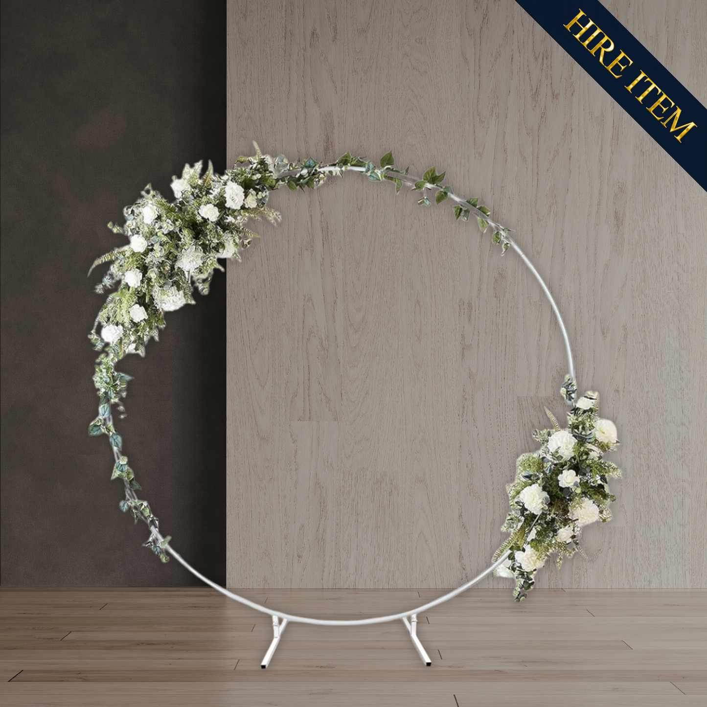 White metal ring frame