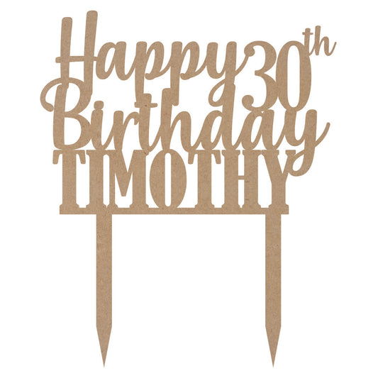 Cake Topper - Happy 30th Birthday