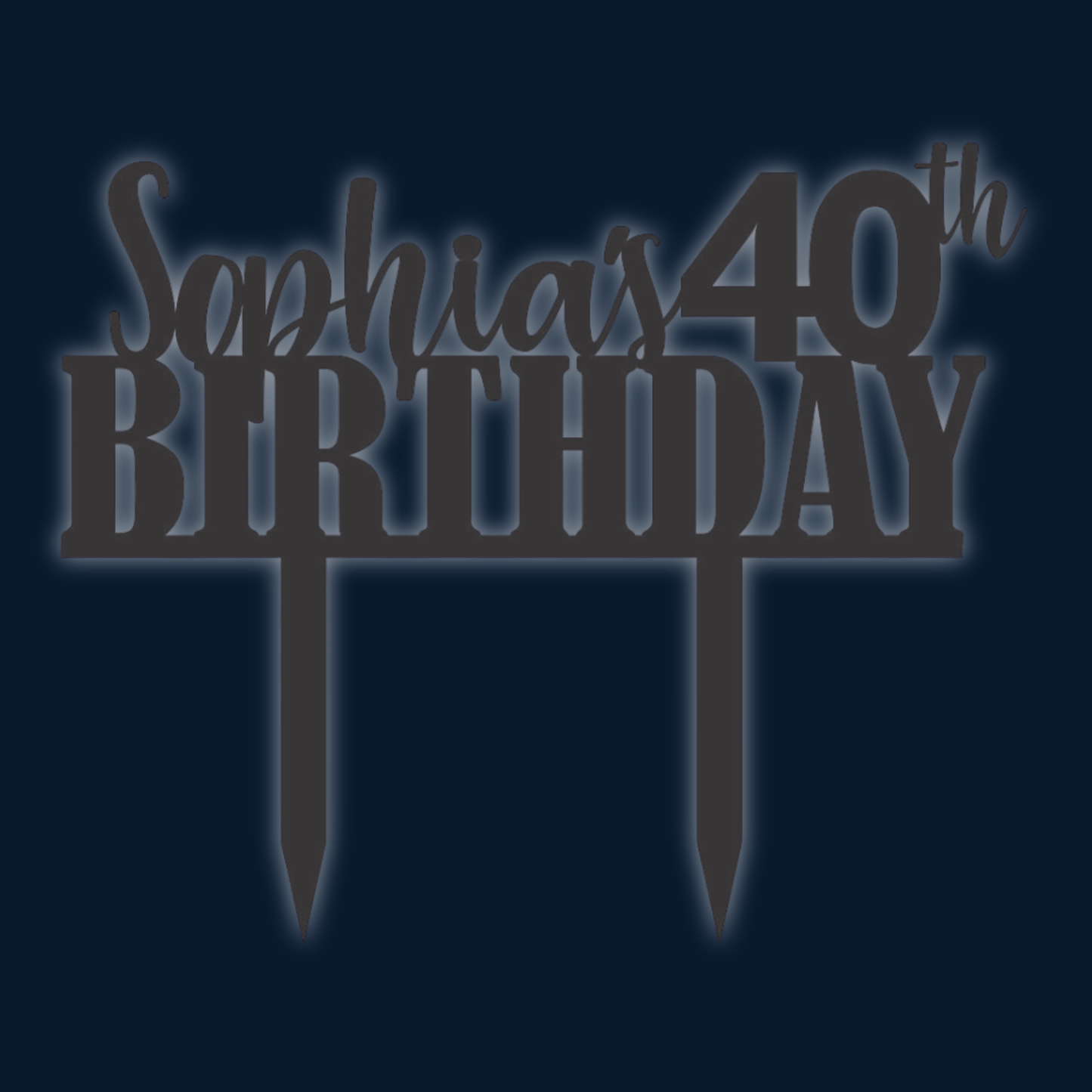 Cake Topper - 40th Birthday
