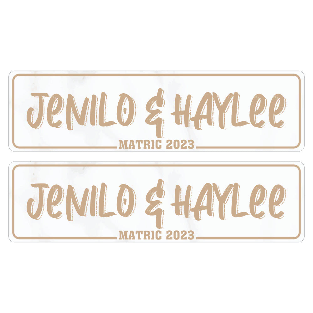 Number Plates (Beige)