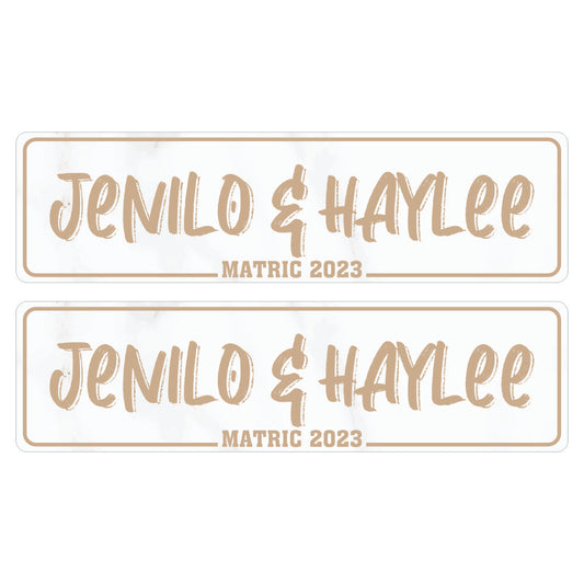 Number Plates (Beige)