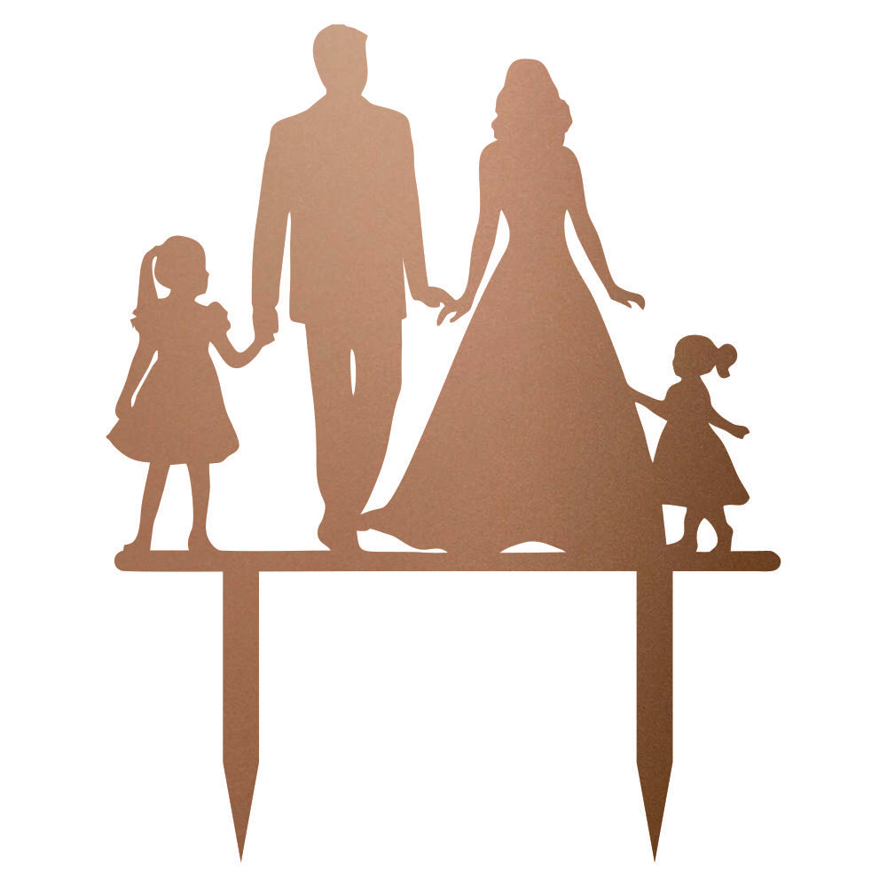 Cake Topper - Family Silhouette