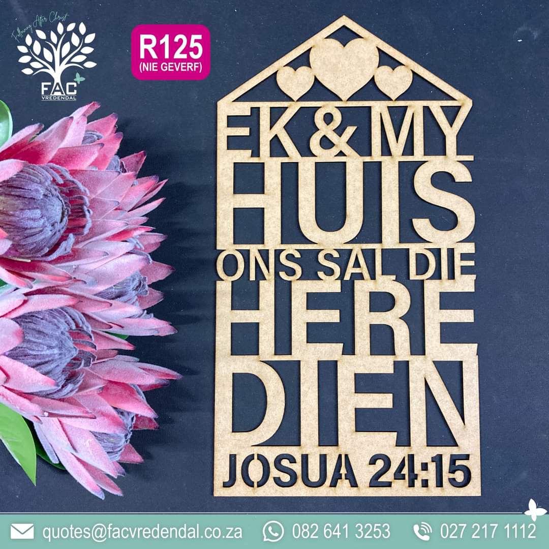 Wooden signs - Ek en my huis...
