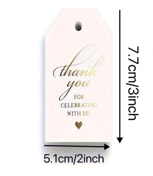 Thank You Tags Gold pkt of 10