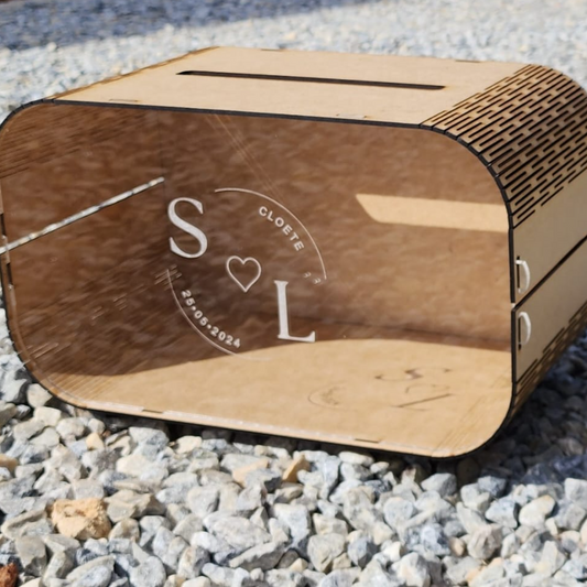 Favours Box Perspex front (Envelope Box)