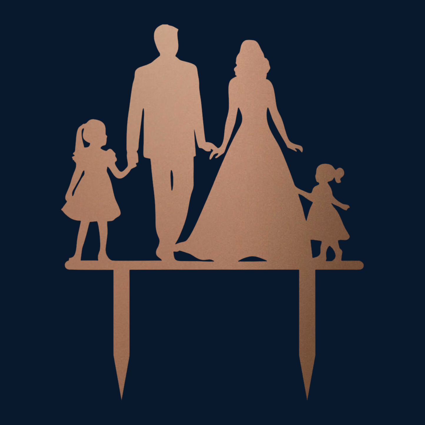 Cake Topper - Family Silhouette