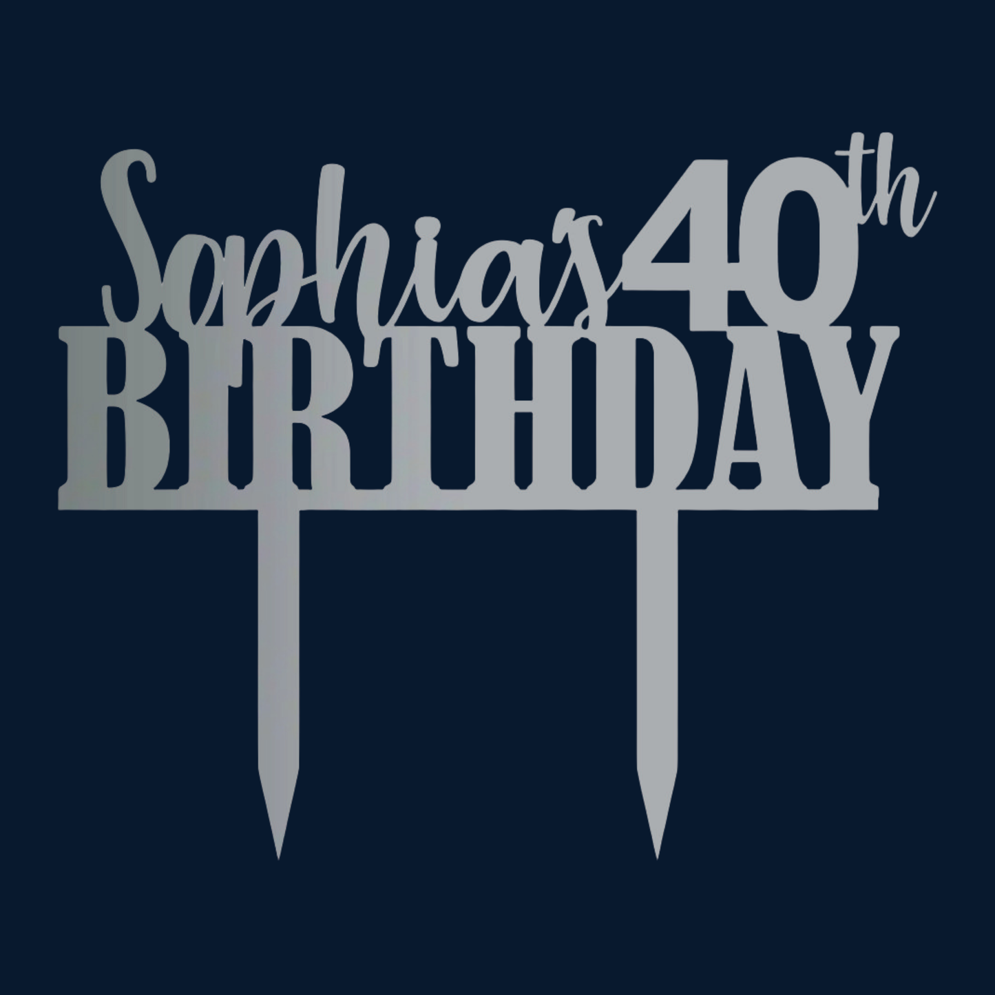 Cake Topper - 40th Birthday