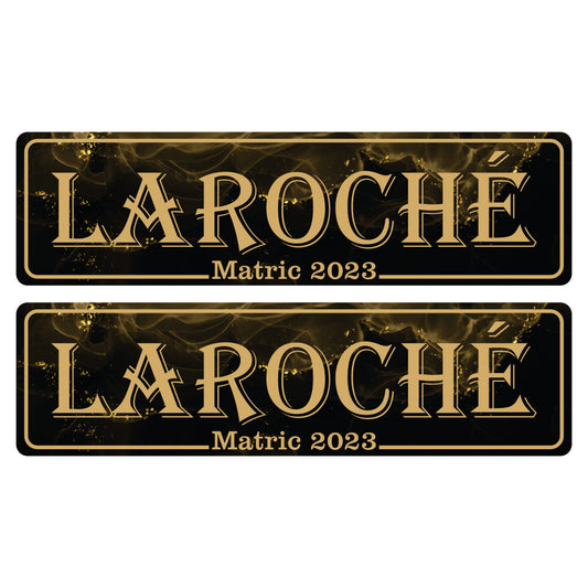 Number Plates (Gold and Black)