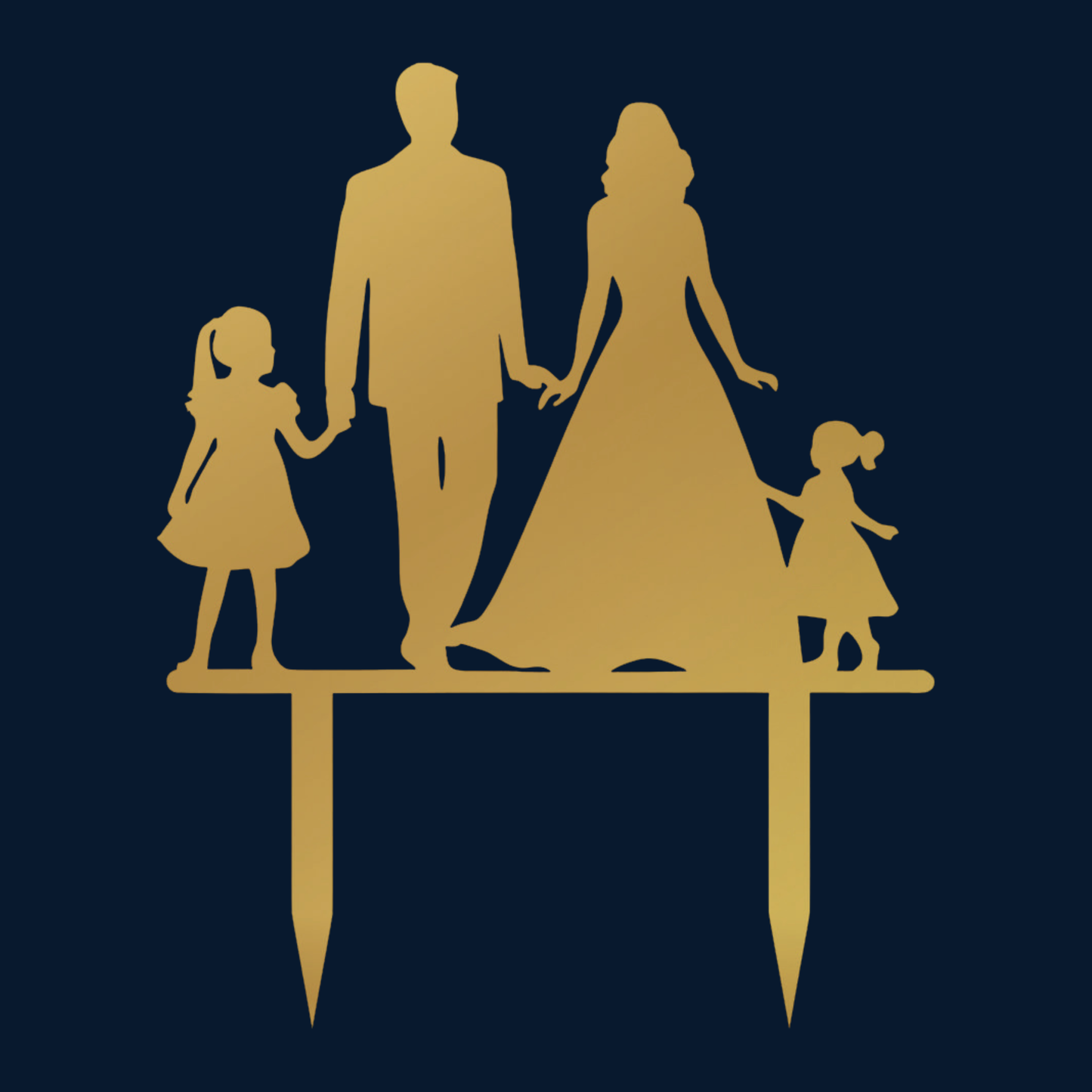 Cake Topper - Family Silhouette