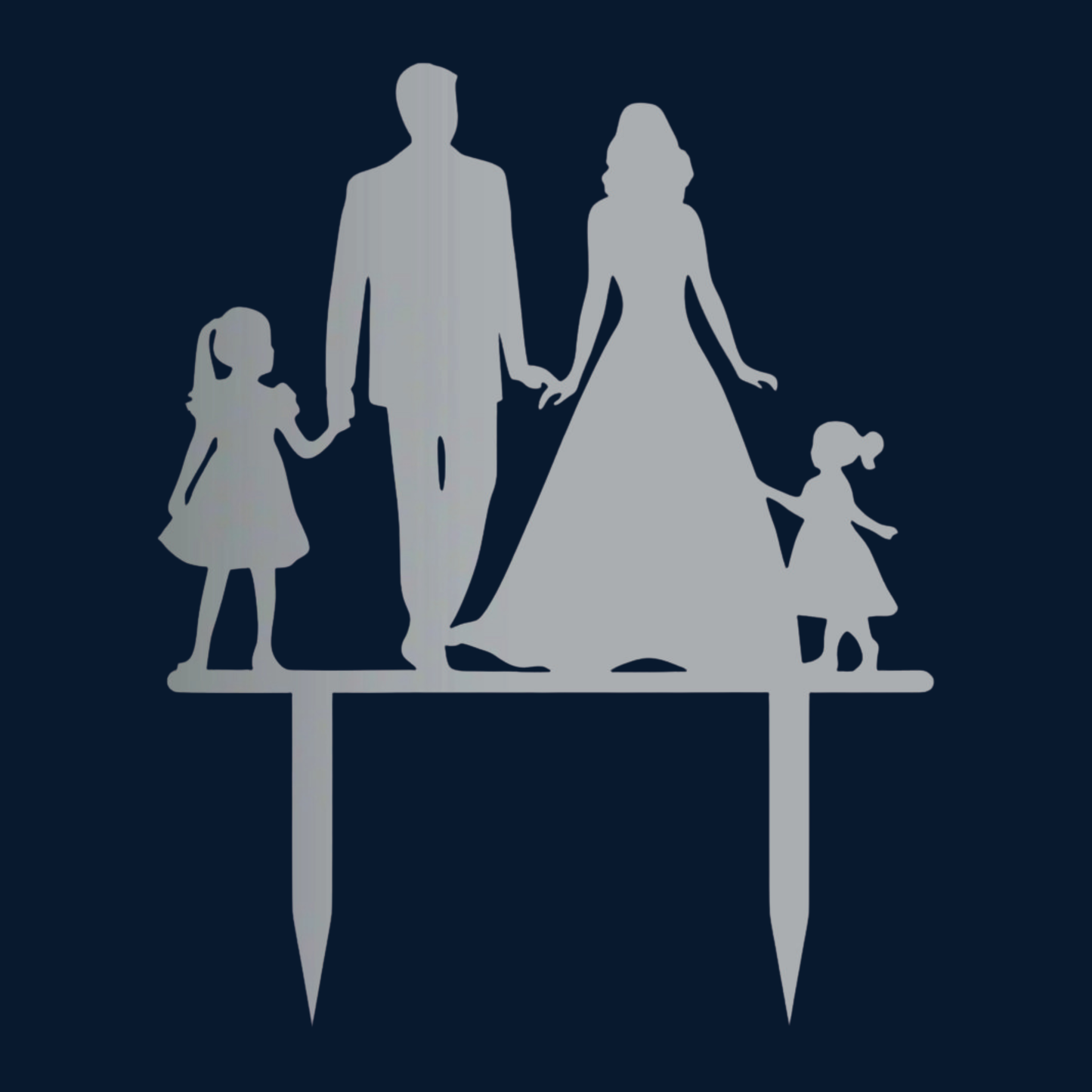 Cake Topper - Family Silhouette