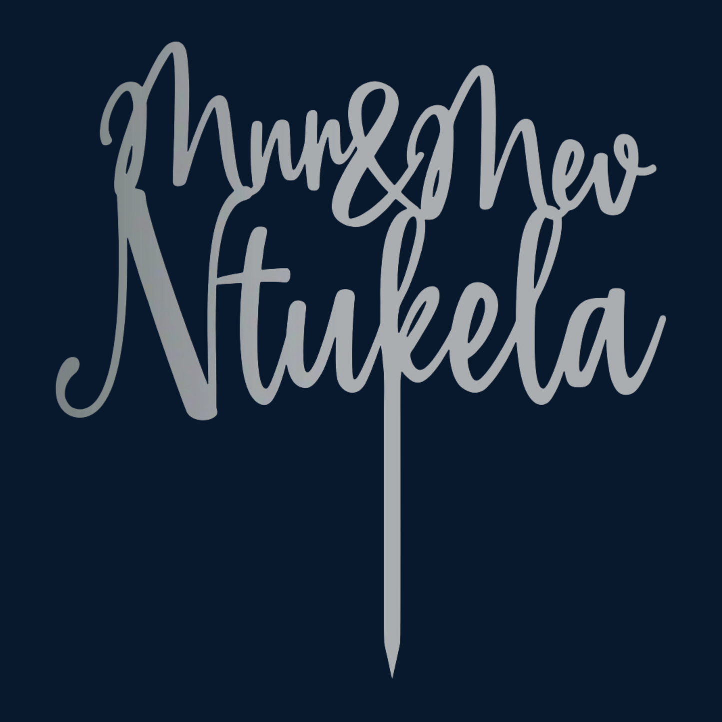 Cake Topper - Mnr & Mev (Your Surname)