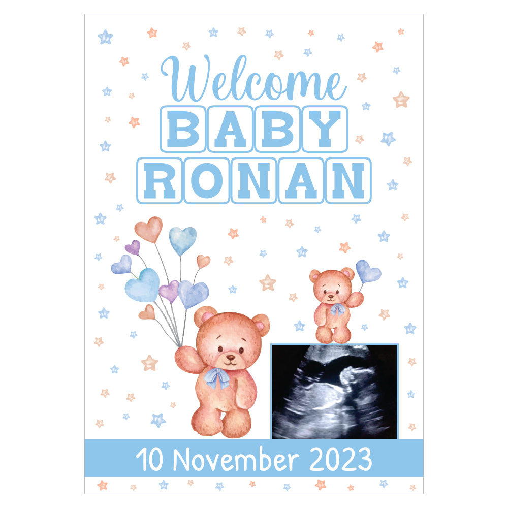 Correx Board A1 Custom (Babyshower Boy Bear)
