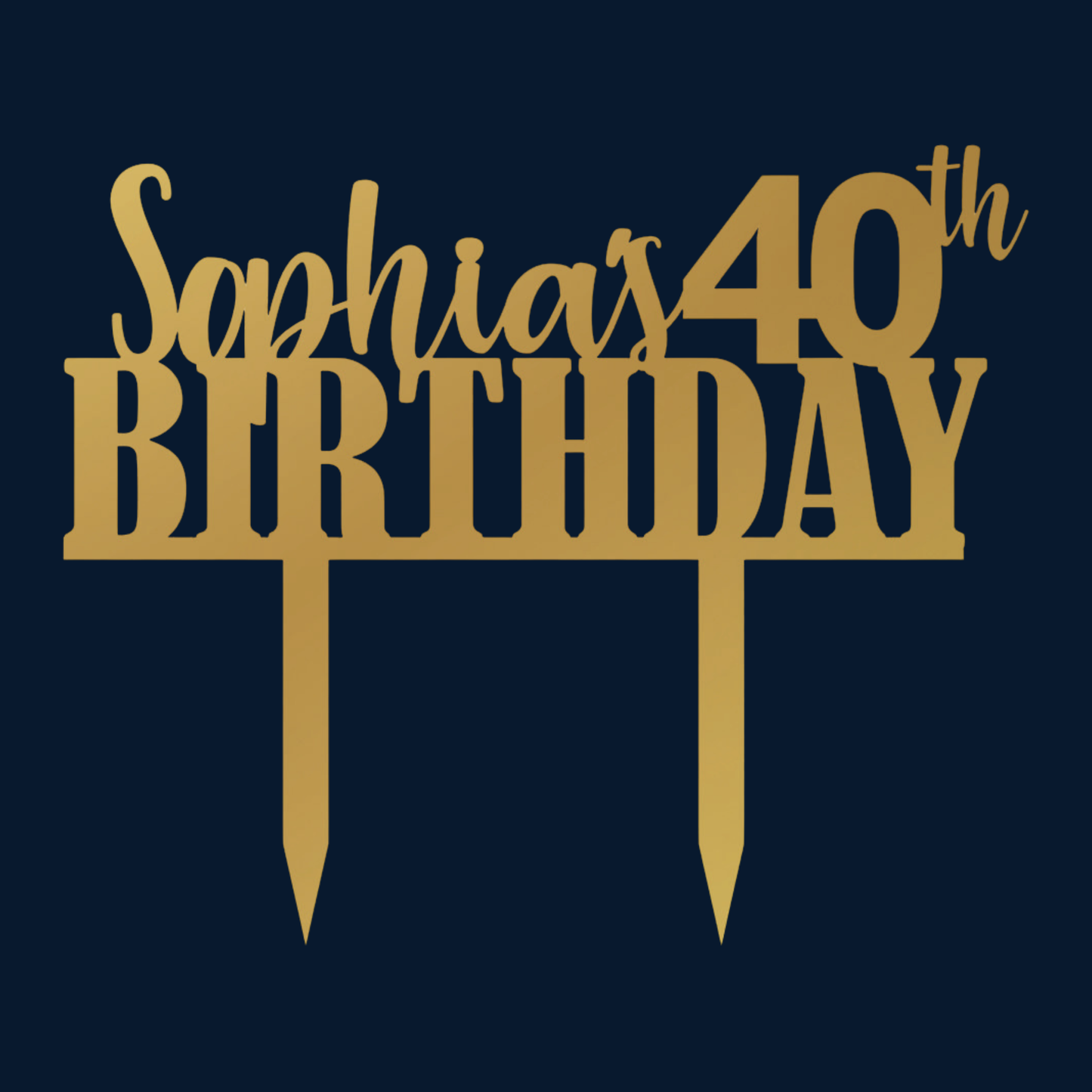 Cake Topper - 40th Birthday