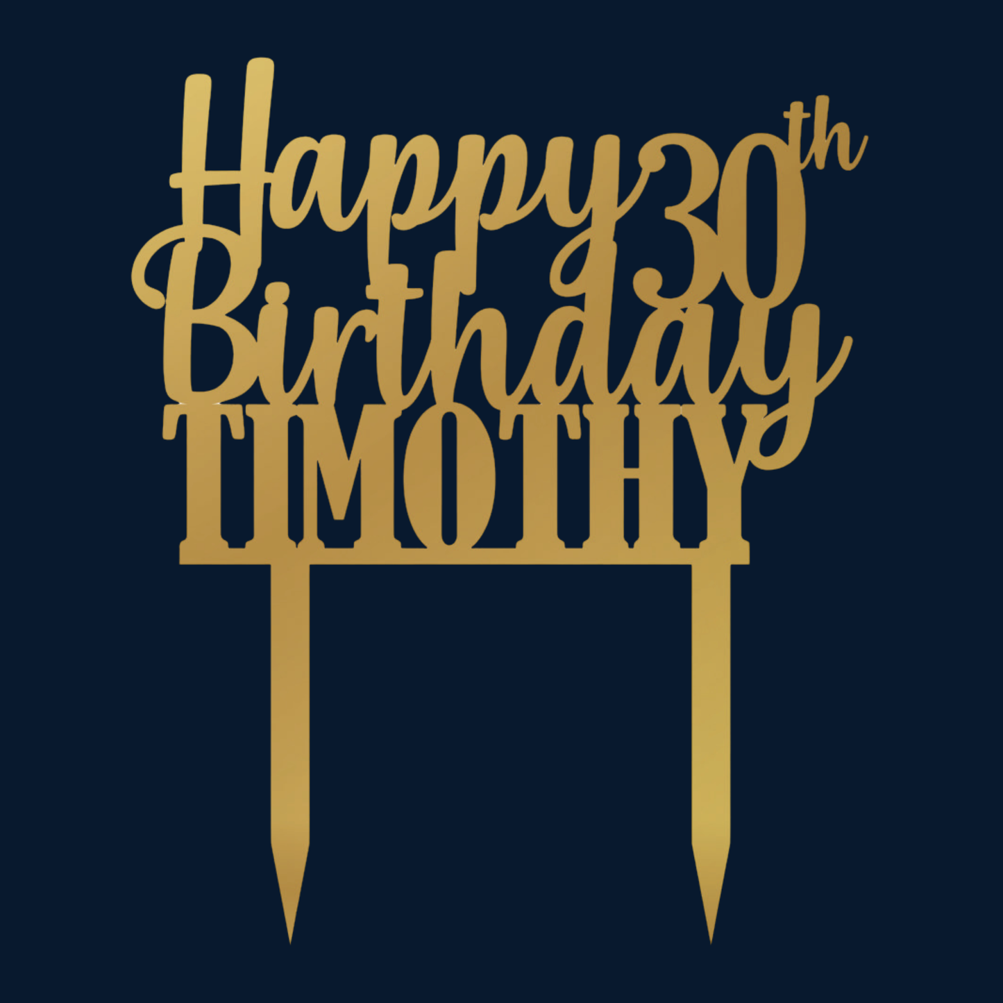 Cake Topper - Happy 30th Birthday