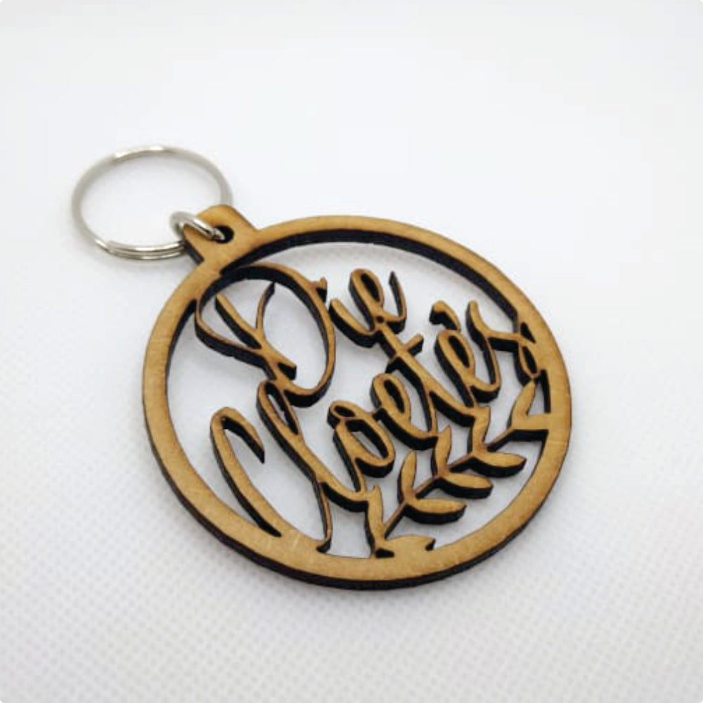 Keyring Custom Wood Cutout