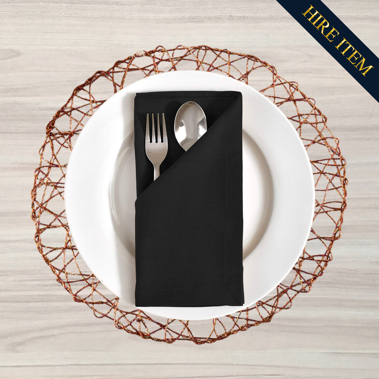 Woven Copper placemat (hire only)