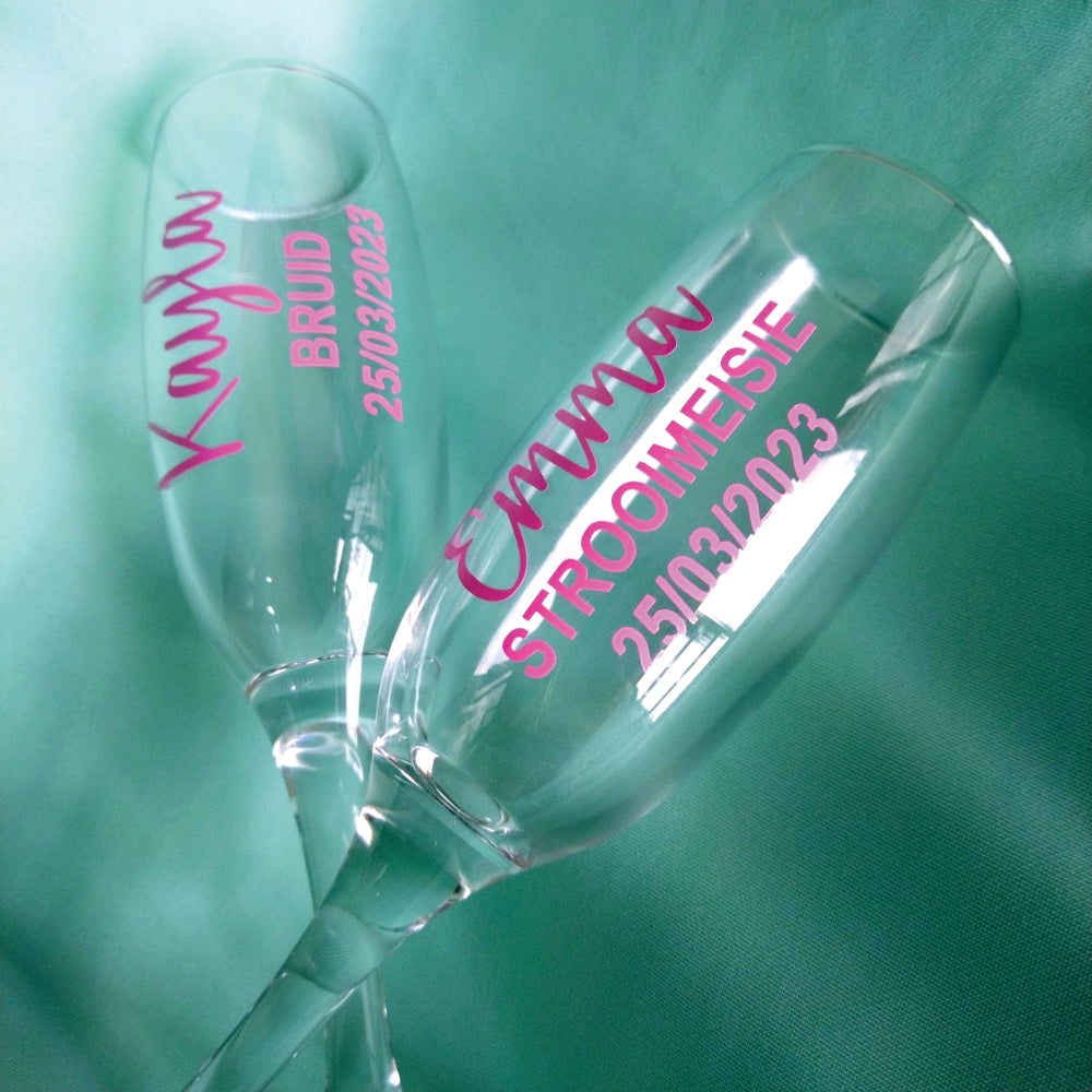 Champagne Glass with Vinyl