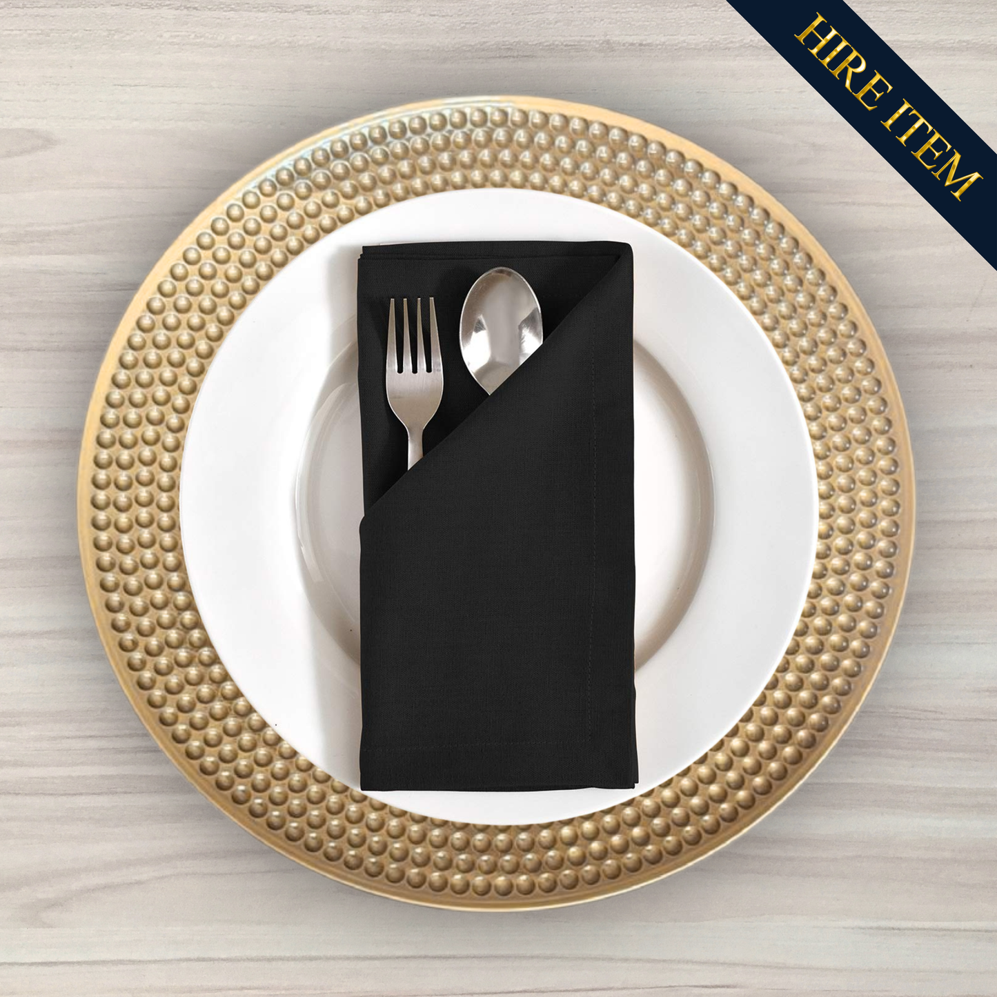 Gold Embossed dots plastic underplates (hire only)