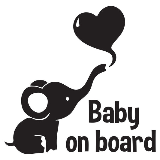 Baby On Board Sticker (Elephant)