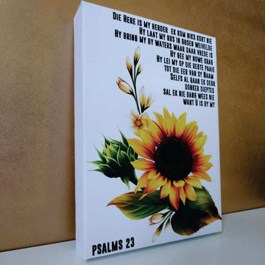 Canvas A4 - Sunflower Psalm 23