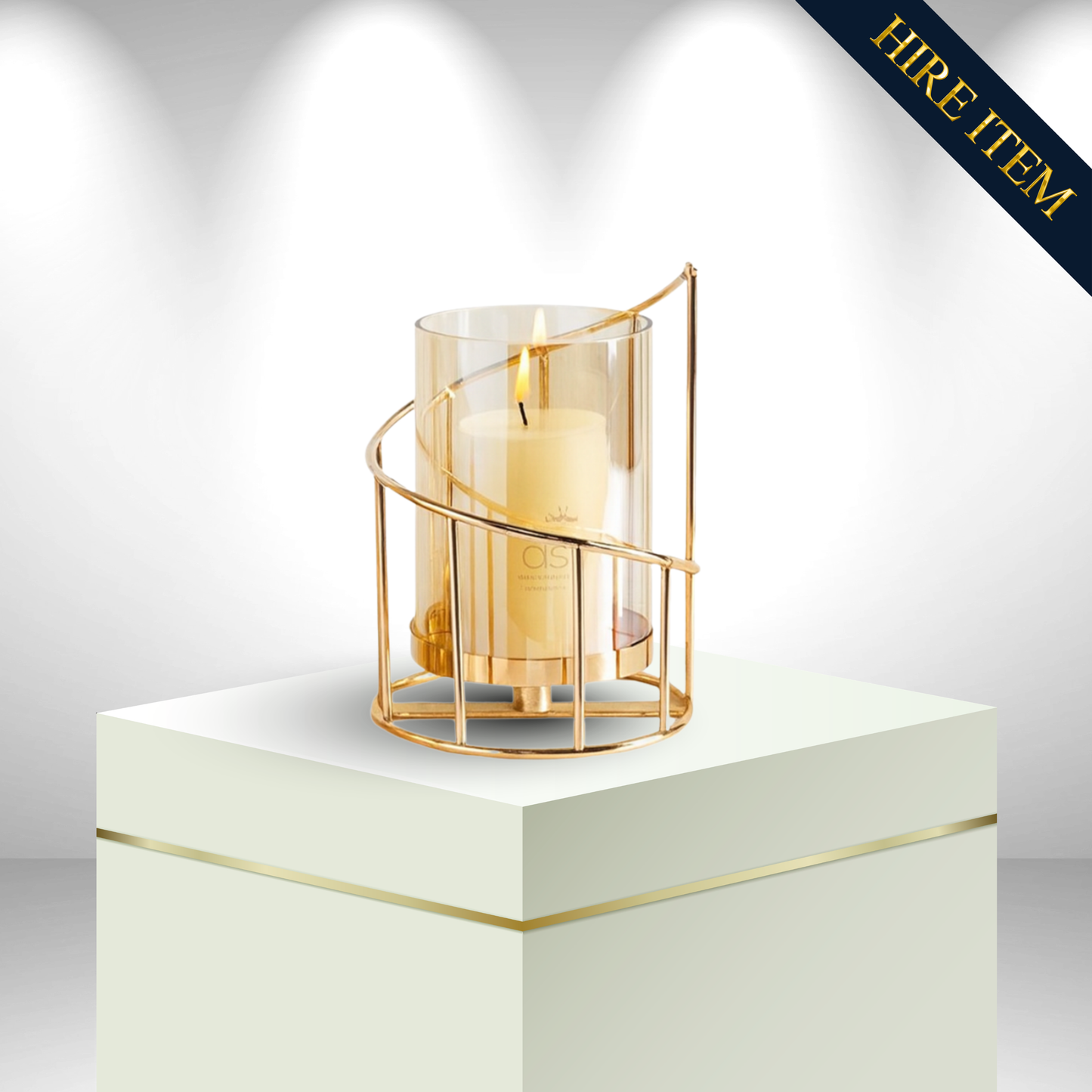 Candle Holder (Gold Spiral) - HIRE