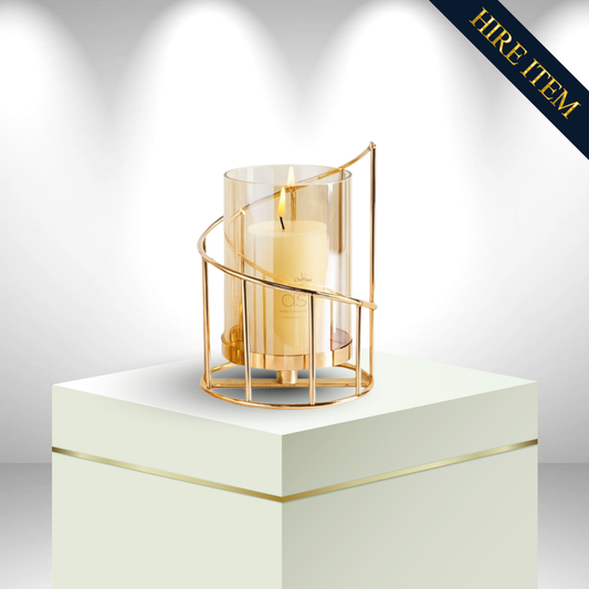 Candle Holder (Gold Spiral) - HIRE