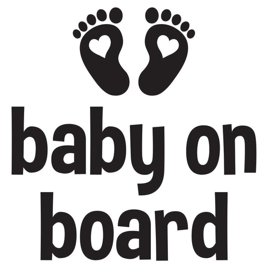 Baby On Board Sticker (Feet square)