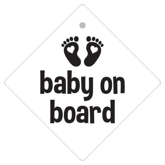 Baby On Board Sign Plastic (Feet)