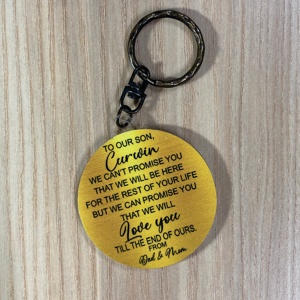 Keyring Custom Gold Rowmark