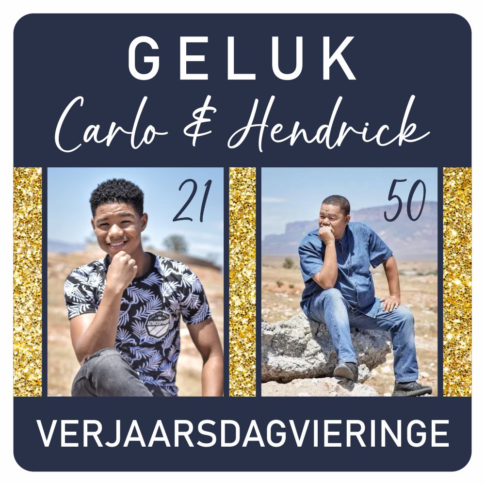 Bottle Stickers x20 - Navy and Gold Birthday