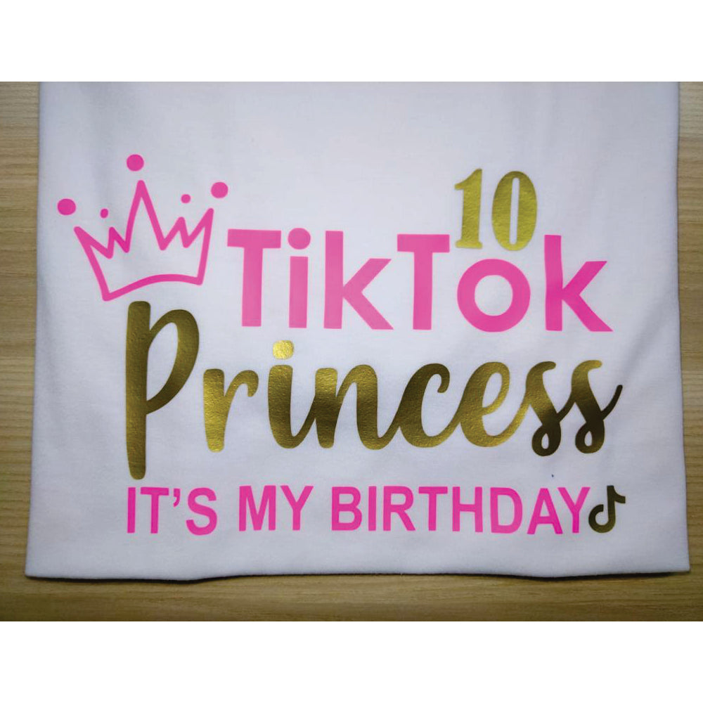 T-shirt Vinyl Lettering A4 (TikTok Princess)