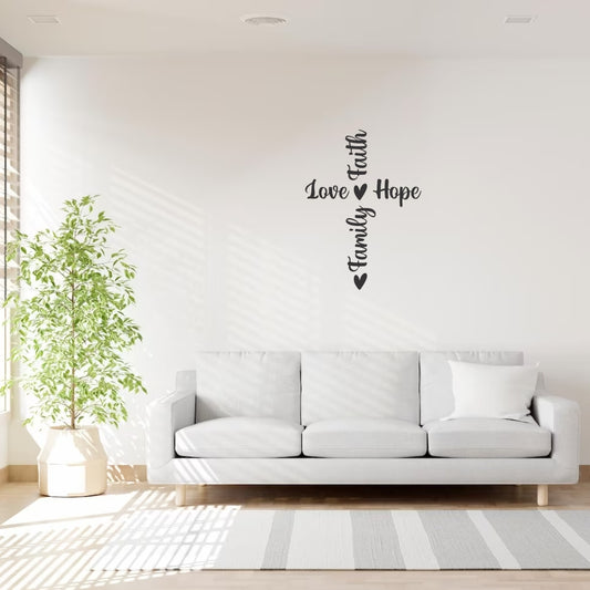 Wall Art Vinyl - Faith Hope Love