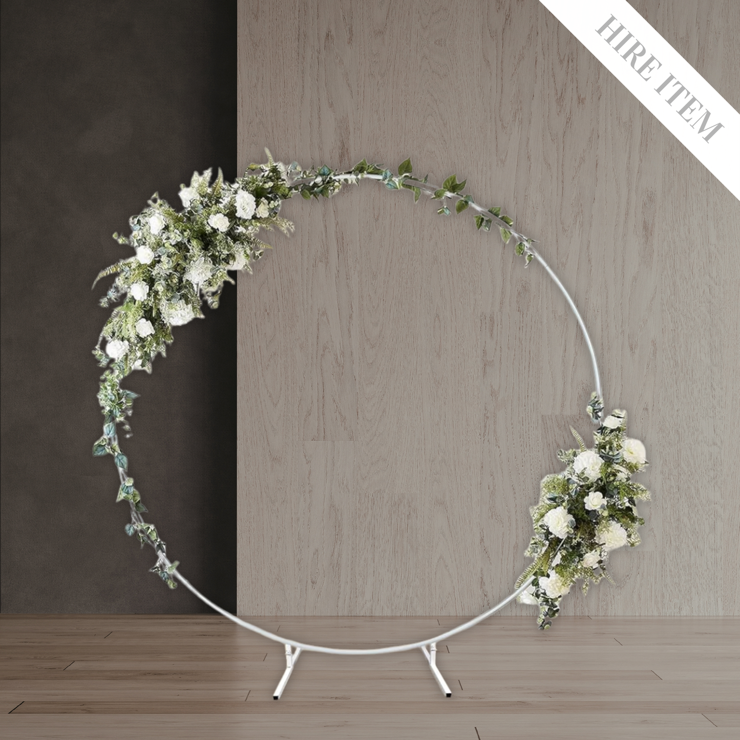 White metal ring frame