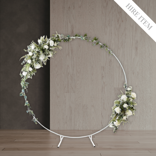 White metal ring frame