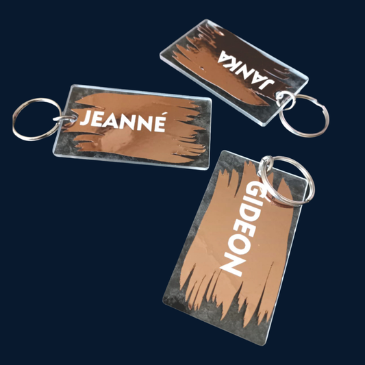 Keyring Custom Perspex and Vinyl