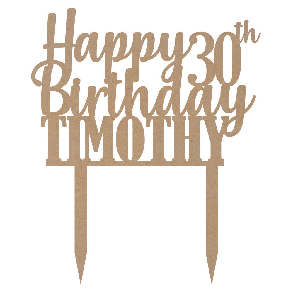Cake Topper - Happy 30th Birthday