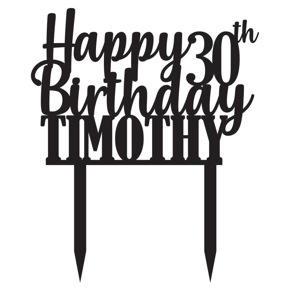 Cake Topper - Happy 30th Birthday
