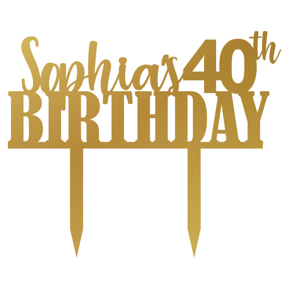 Cake Topper - 40th Birthday