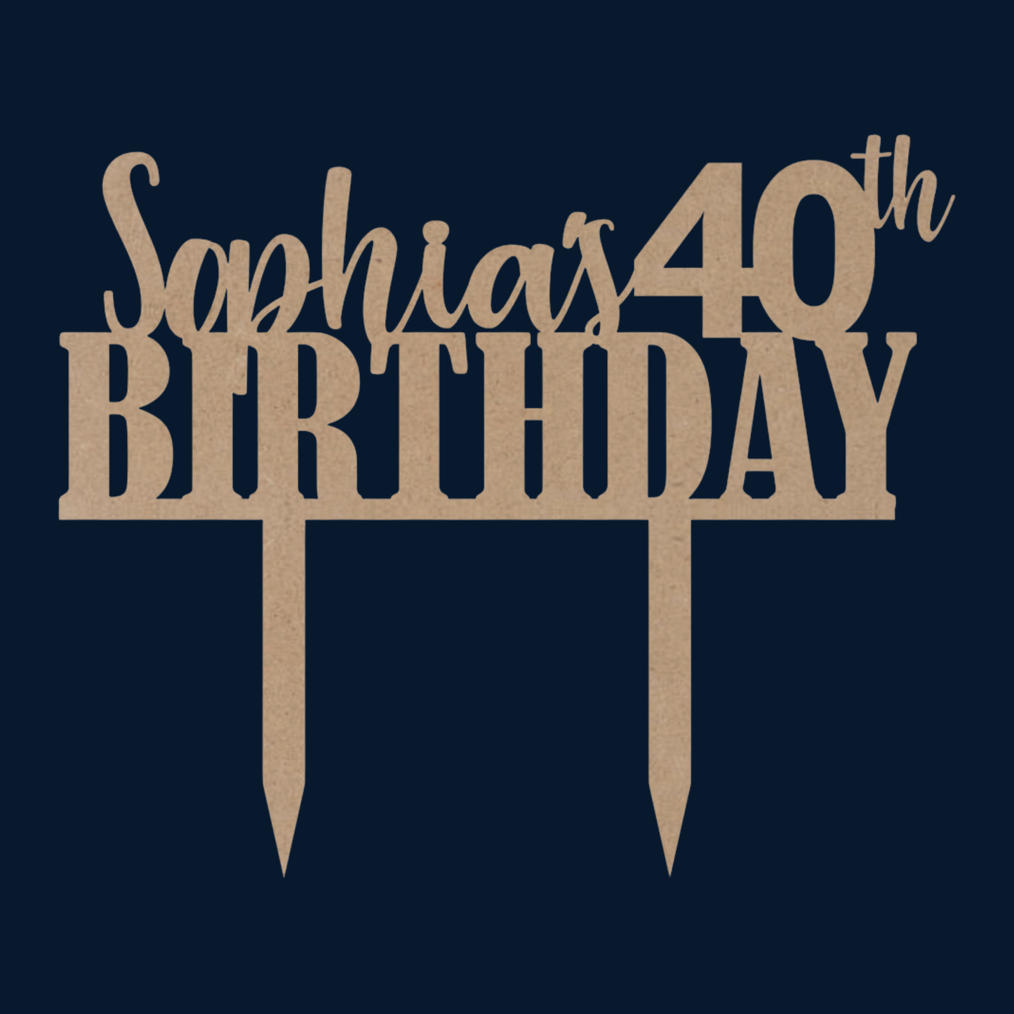 Cake Topper - 40th Birthday