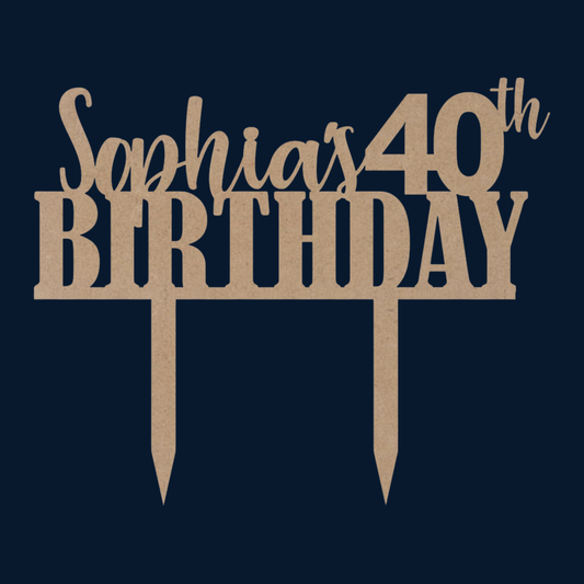 Cake Topper - 40th Birthday