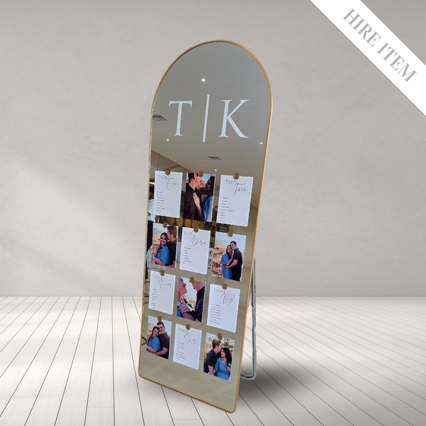 Rose gold arch mirror