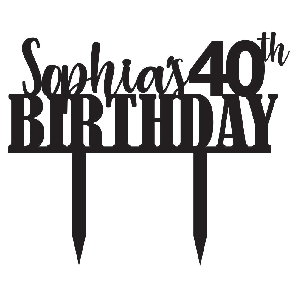 Cake Topper - 40th Birthday