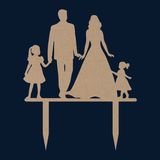 Cake Topper - Family Silhouette