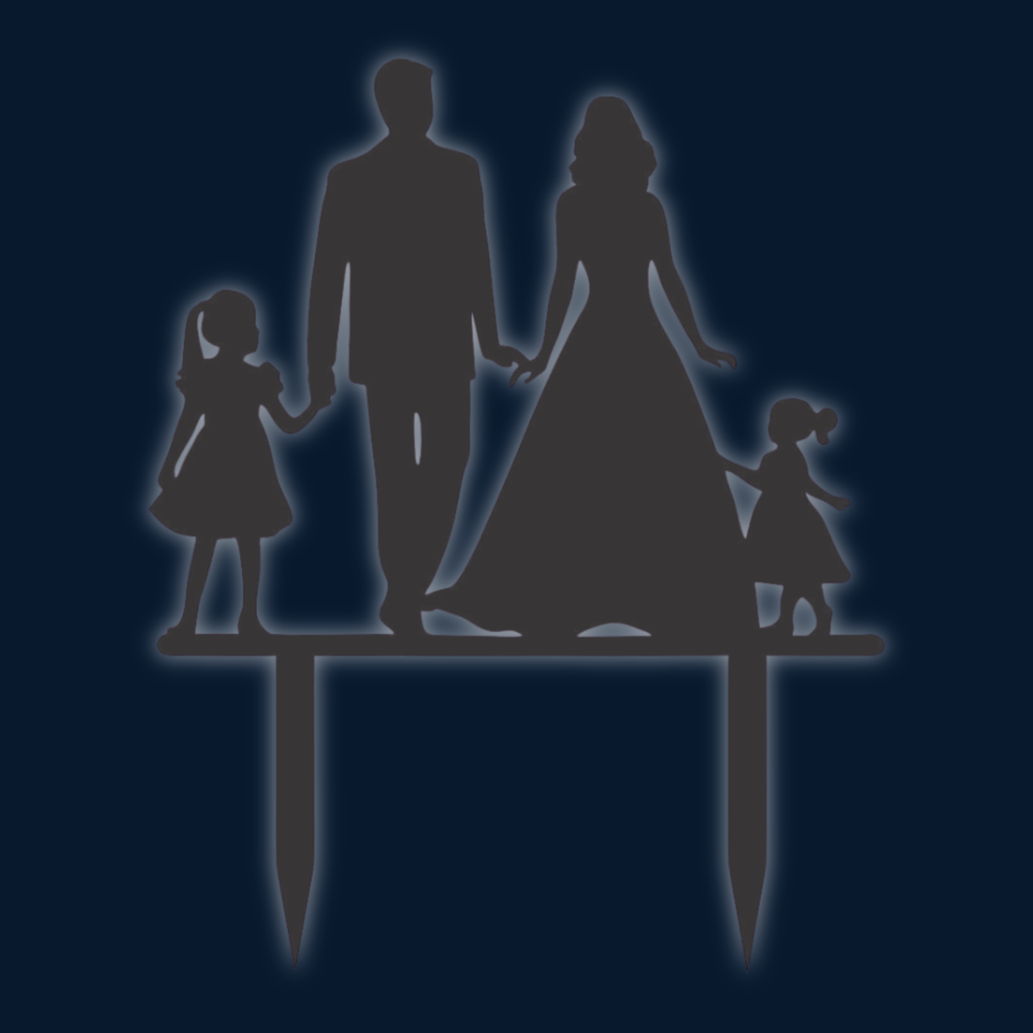 Cake Topper - Family Silhouette